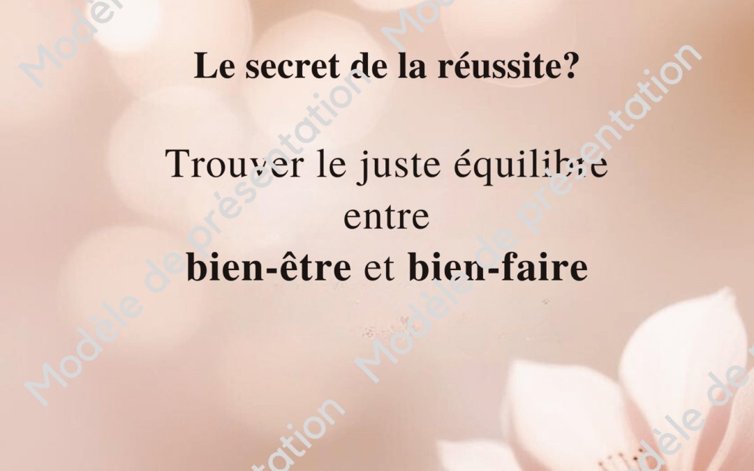 le secret de la réussite